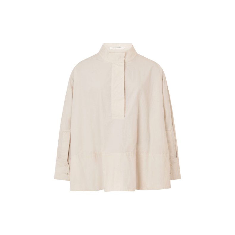 Smea poplin flared shirt Rabens Saloner, clay