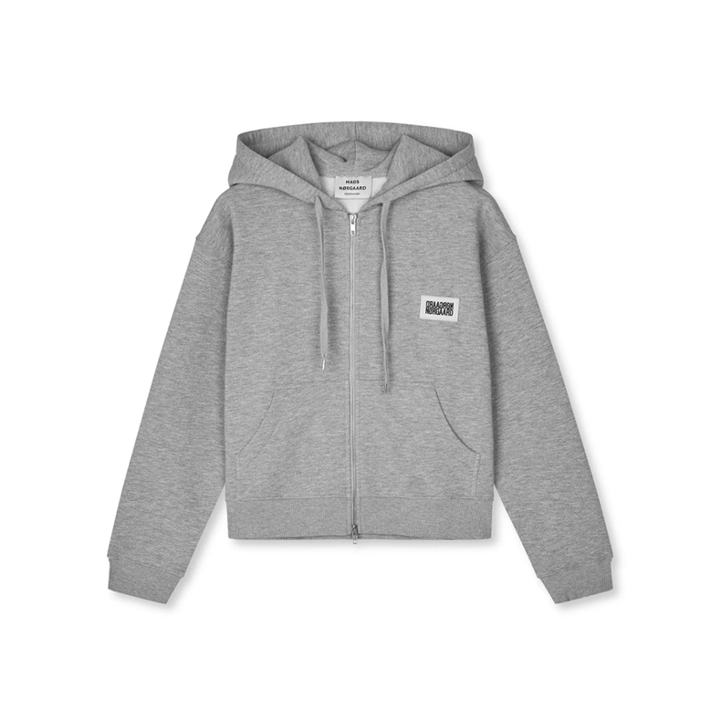 Standard bobo hood sweatshirt Mads N�rgaard, grey melange