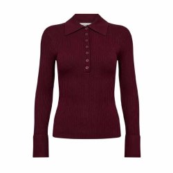 Bonnycc polo ls knit Co'Couture, winered