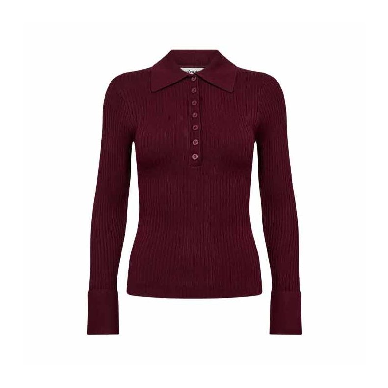 Bonnycc polo ls knit Co'Couture, winered