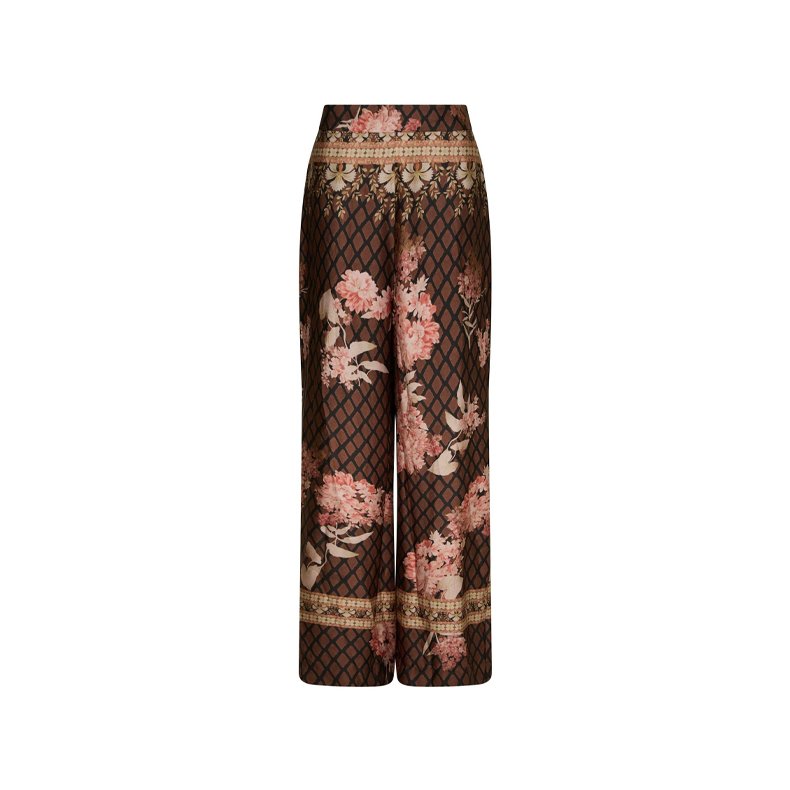 Lunet botanical border pants Neo Noir, black