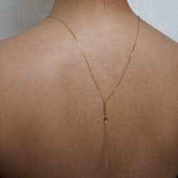 Bounce y-shape necklace Stine A, gold