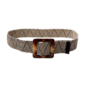 Anett jute belt Black Colour, black/lt. nature
