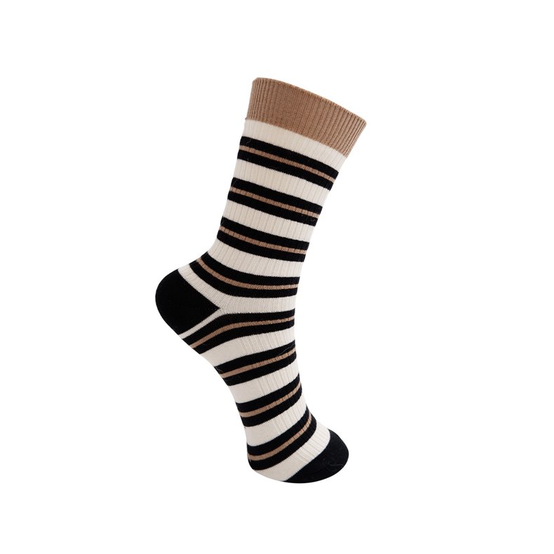 Brenda sock Black Colour, khaki/black
