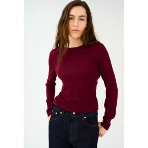 Essex O-neck knit IVY, Burgundy