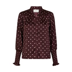 Camisa dot blouse Neo Noir, burgundy