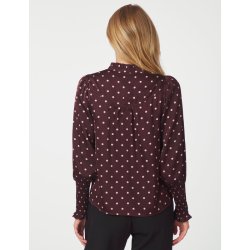 Camisa dot blouse Neo Noir, burgundy