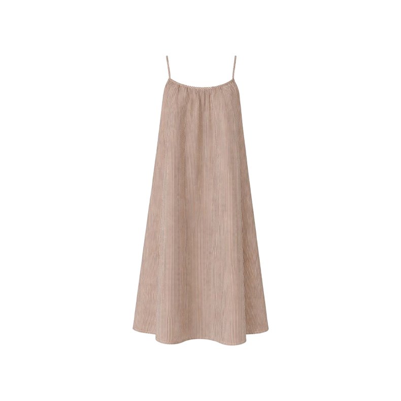 Catherine strap dress Black Colour, camel
