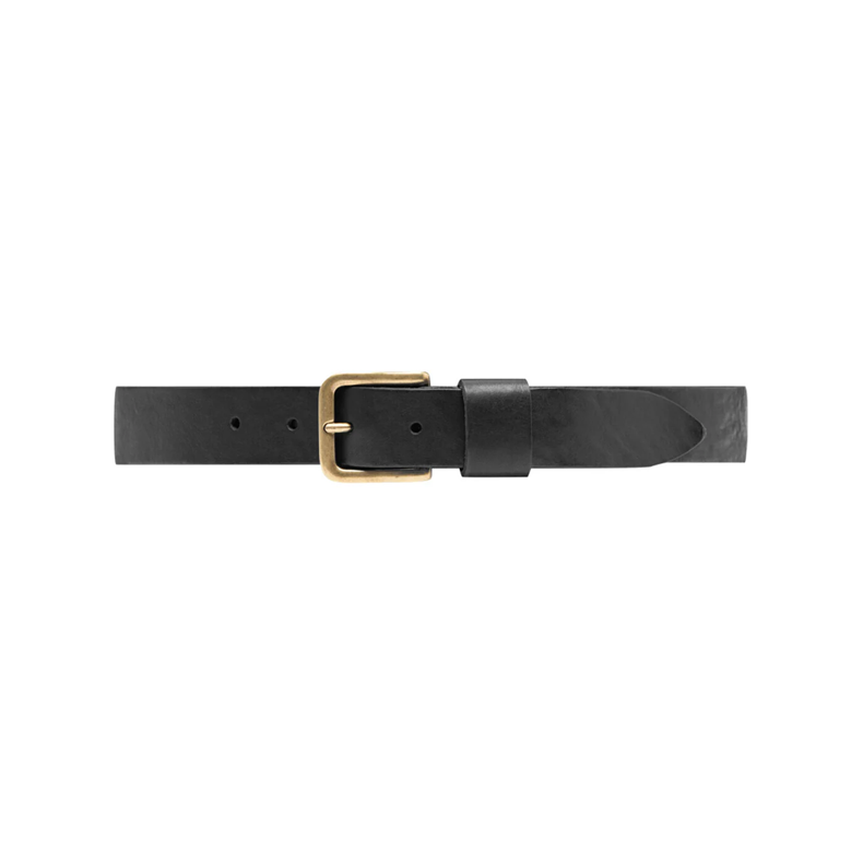 Jeans belt Depeche, black/brass