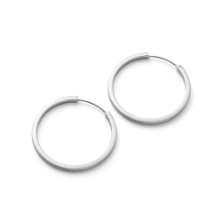 Pernille Corydon Circle line hoops, s�lv