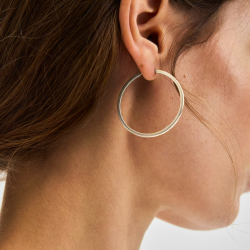 Pernille Corydon Circle line hoops, s�lv