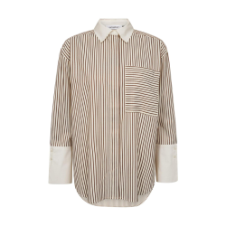 Avara stripe shirt Co'Couture, bone/brown