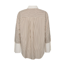Avara stripe shirt Co'Couture, bone/brown