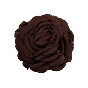 Villa mega flower hair claw Black Colour coffee w. dots
