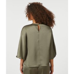 Liora heavy sateen Blouse, cold army