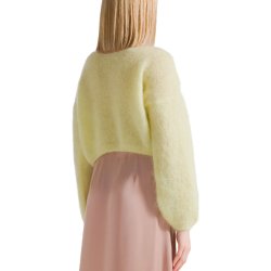 Cornelia cropped knit cardigan American Dreams, light yellow