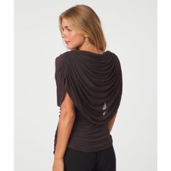 Cottuna Drappy Mesh top Neo Noir, brown