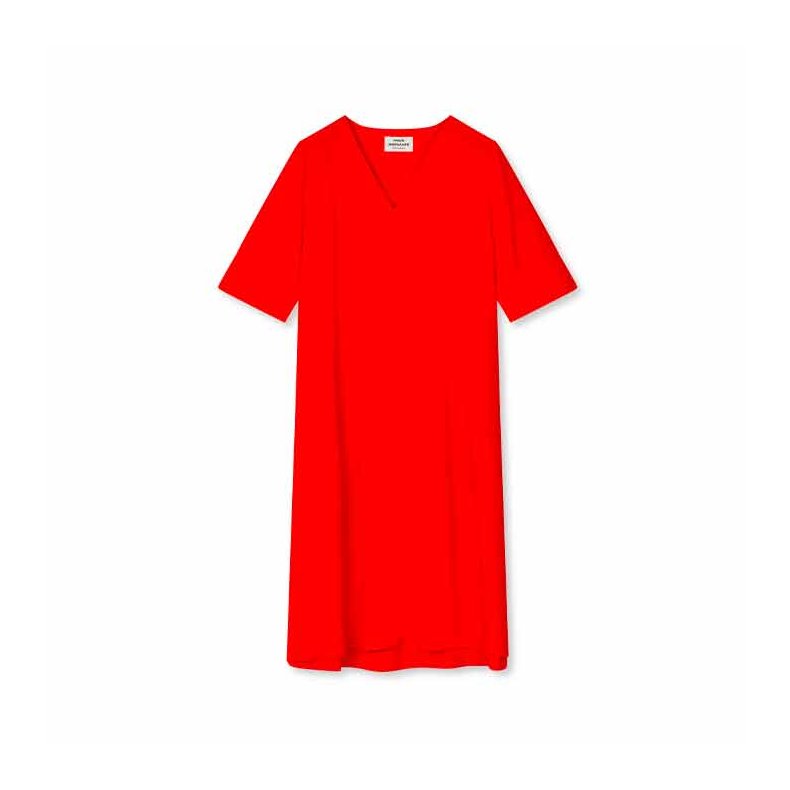 Light crepe margot dress Mads Nrgaard, fiery red