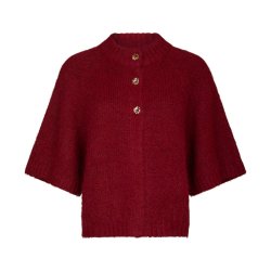 Benuta fluffy knit cardigan Neo Noir, dark red