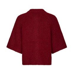 Benuta fluffy knit cardigan Neo Noir, dark red