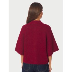 Benuta fluffy knit cardigan Neo Noir, dark red