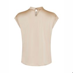 Fleur drapy satin blouse Neo Noir, dark sand