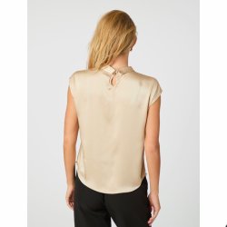 Fleur drapy satin blouse Neo Noir, dark sand