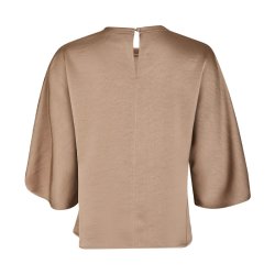 Liora heavy sateen Blouse, dark taupe