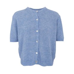 Dell ss cardigan Black Colour, lt. blue