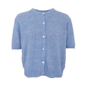 Dell ss cardigan Black Colour, lt. blue