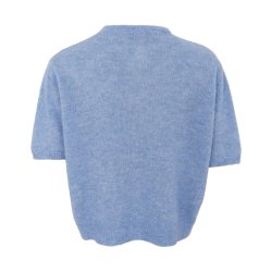 Dell ss cardigan Black Colour, lt. blue