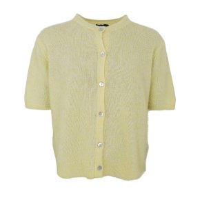 Dell ss cardigan Black Colour, lt. yellow