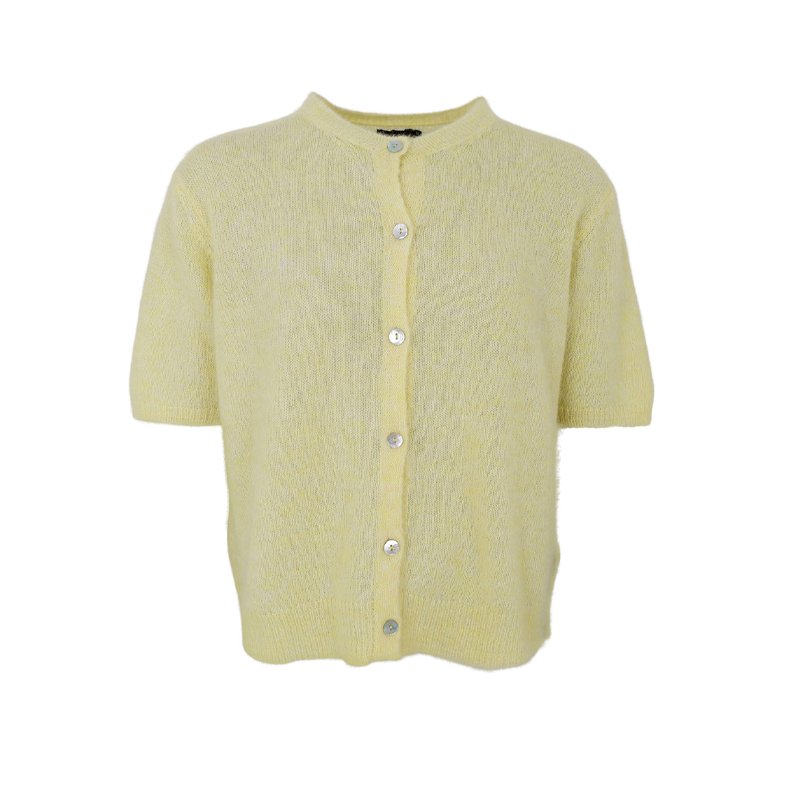 Dell ss cardigan Black Colour, lt. yellow