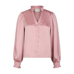 Delsie drapy sateen blouse Neo Noir, light pink