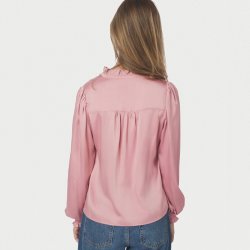 Delsie drapy sateen blouse Neo Noir, light pink