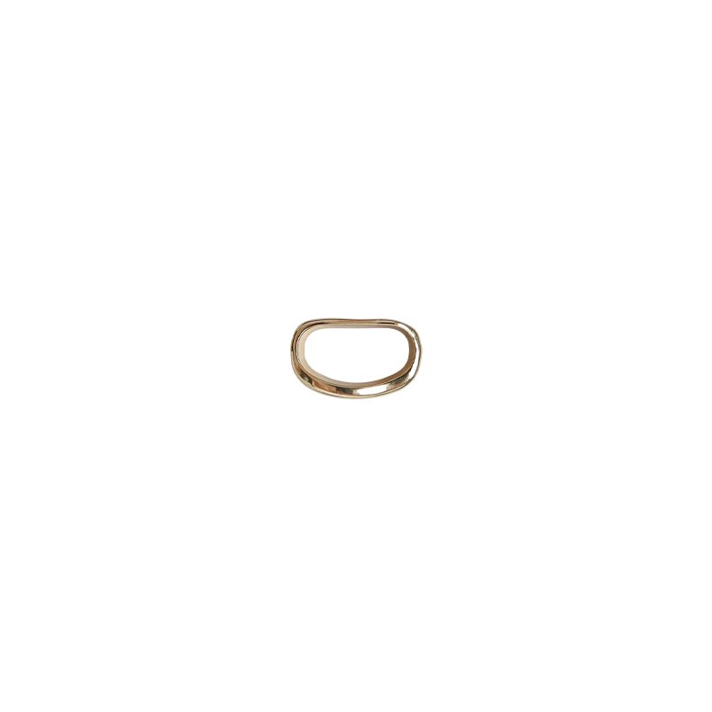 Denia mini scarf ring Black Colour, gold coloured