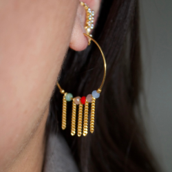 Miss paris hoop boheme single earring Stine A, gold