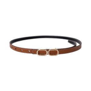 Dixie belt Black Colour, cognac/black