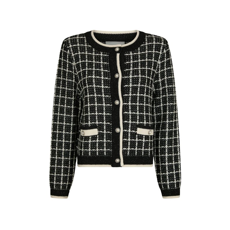 Doro stitch knit cardigan Neo Noir, black