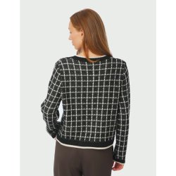 Doro stitch knit cardigan Neo Noir, black