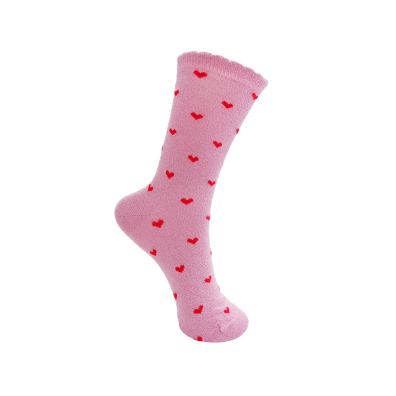 Dottie sock Black Colour, flamingo