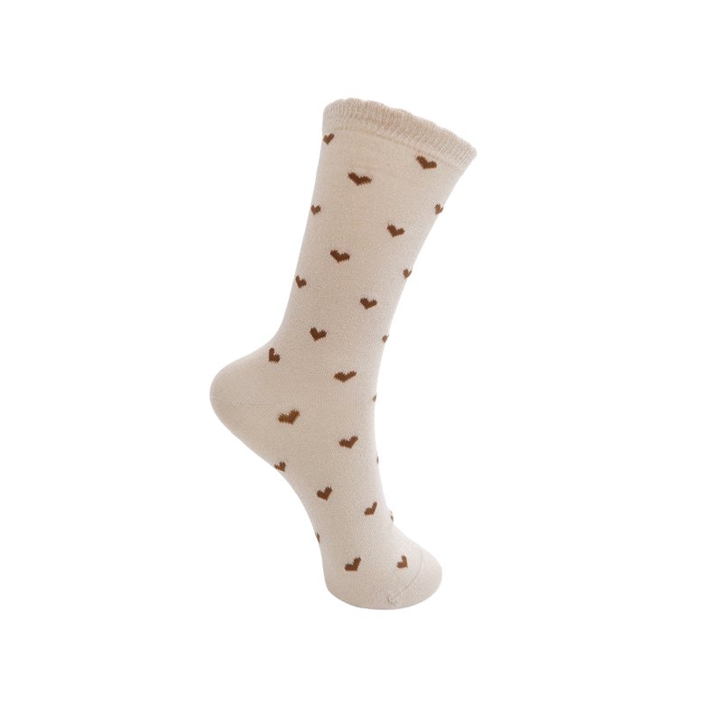 Dottie sock Black Colour, vanilla