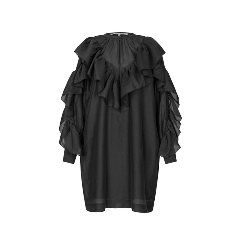 Dream ruffle dress Second Female, black