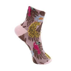 Bcelke animal sock Black Colour, dust rose