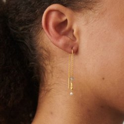 Soft sky earchains Pernille Corydon, gold