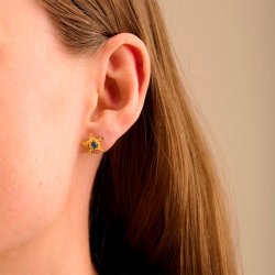 Twinkling star earsticks size 11 mm Pernille Corydon, gold