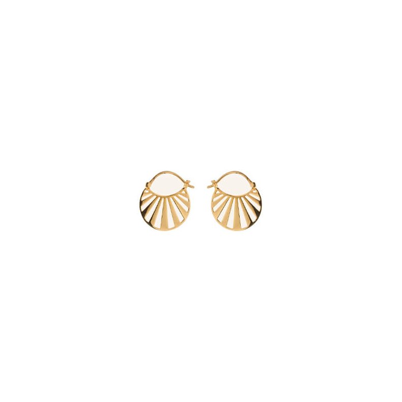 Small misty light earrings Pernille Corydon, gold