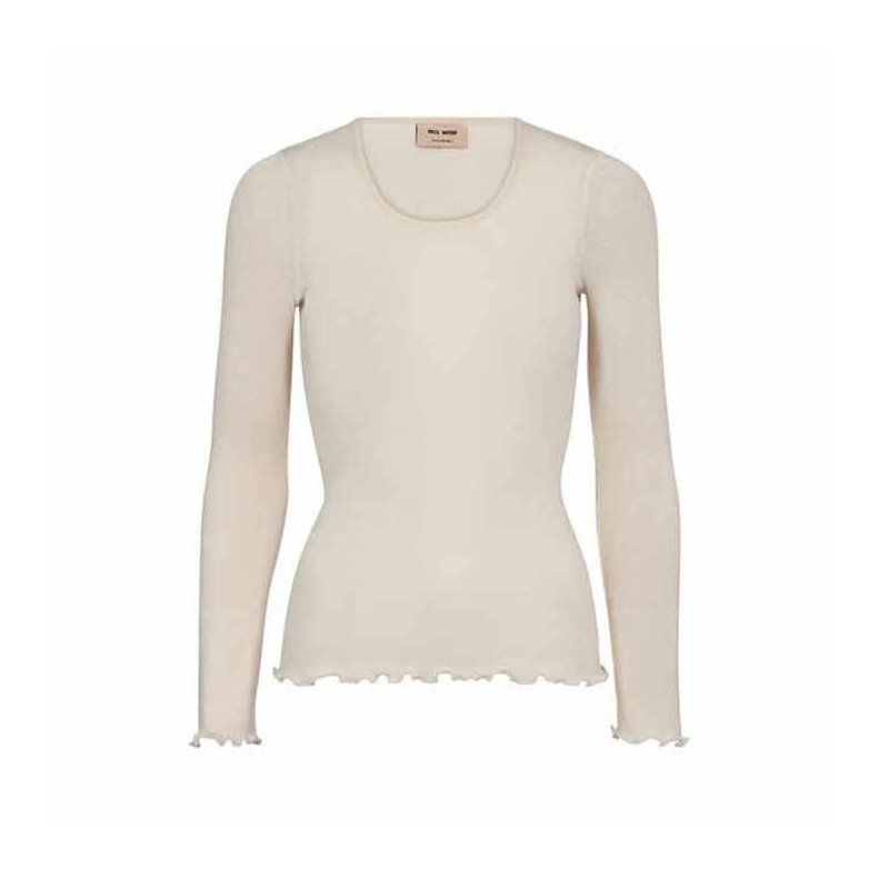 Elaine o-ls seamless tee mos mosh, ecru