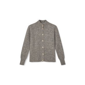 Elisabeth cardigan SibinLinnebjerg, dark melange grey