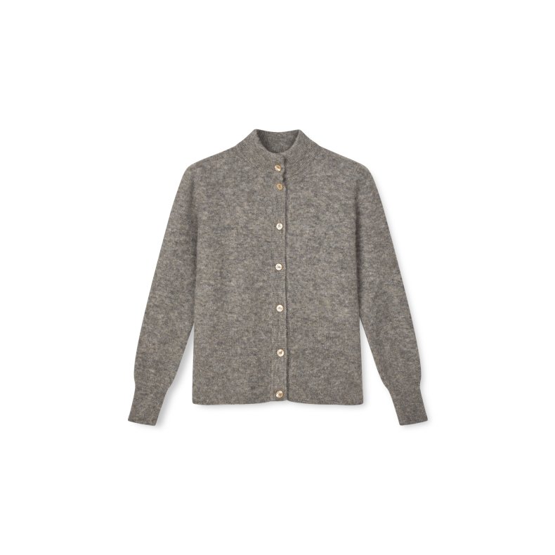 Elisabeth cardigan SibinLinnebjerg, dark melange grey